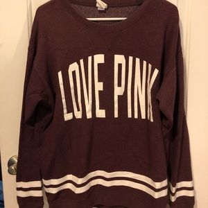 PINK crew neck hoodie